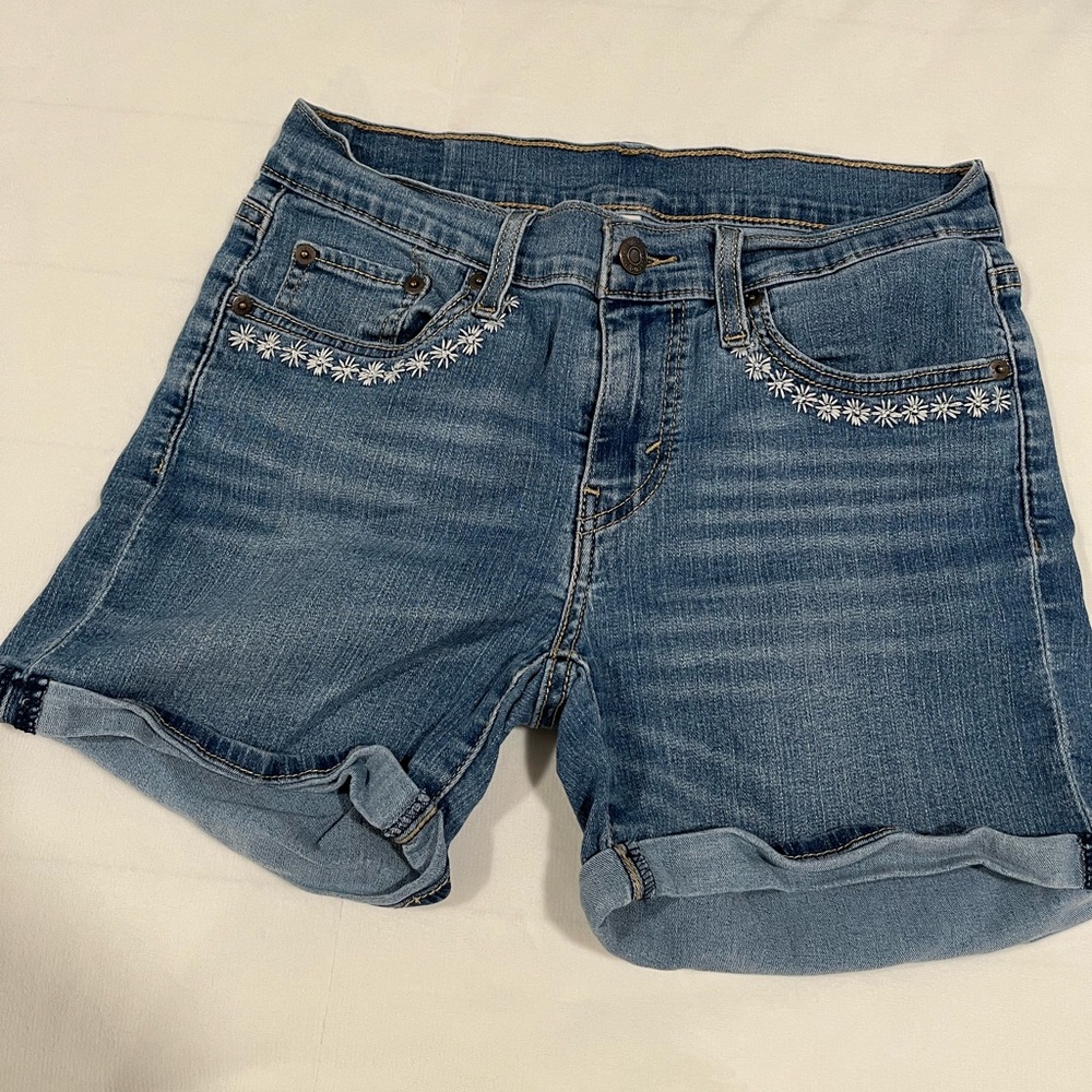 Levi Denim Floral Shorts